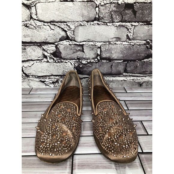 Sam Edelman Rose Gold Adena Spike Studs Fabric Ballet Flats Women Sz 8M US/39EU - Picture 6 of 16